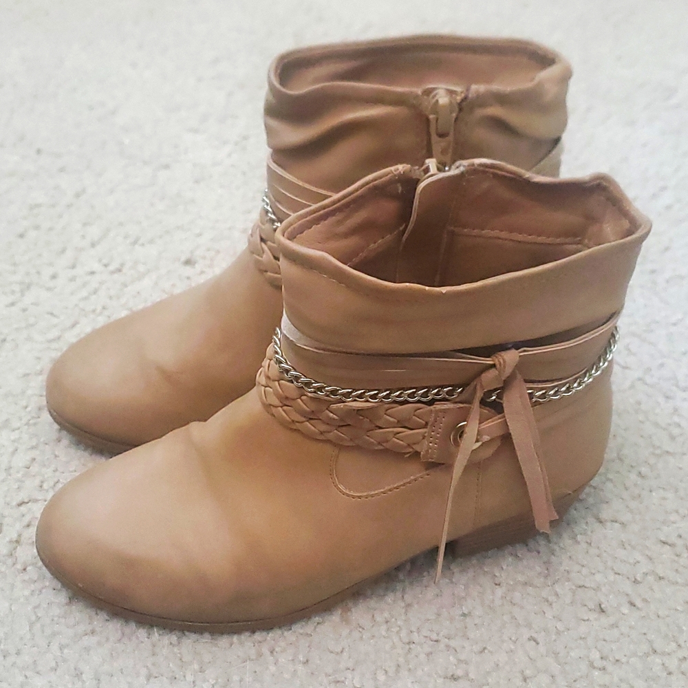 Girls Tan Slouchy Bootie - 2